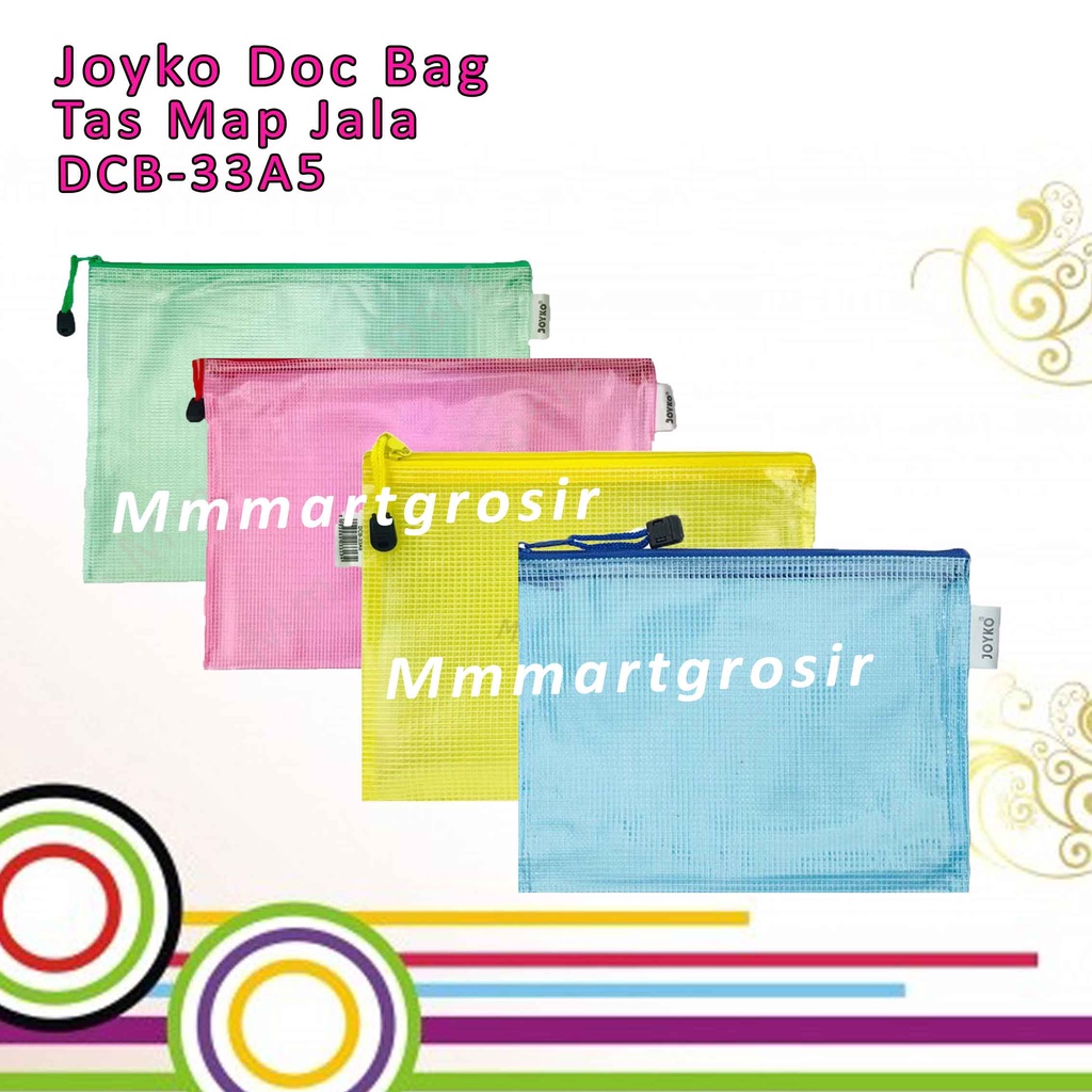 Joyko / Doc Bag / Tas Map Jala / Transparan / Kuning / DCB-33 A5 JK/ UK. 24x18 cm
