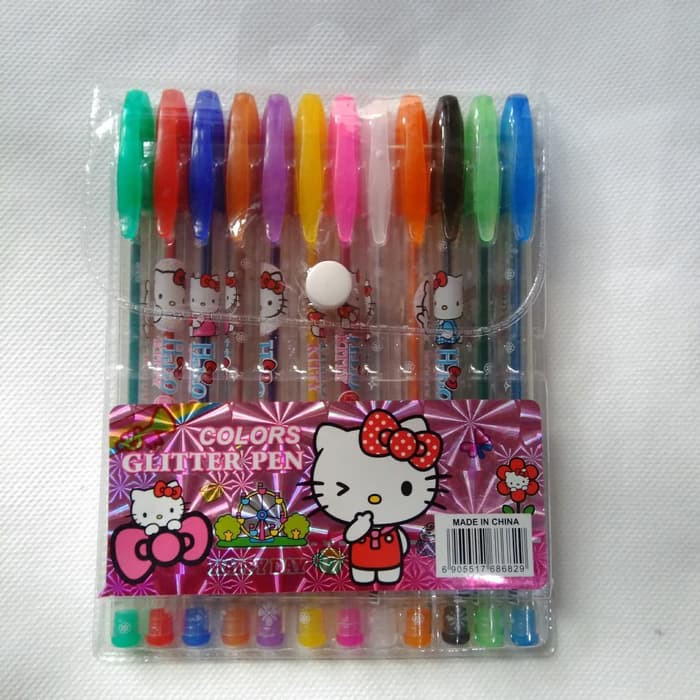 

Glitter Gel Pen 12 Colors - Pulpen gliter warna warni disney tsum tsum DA 6787