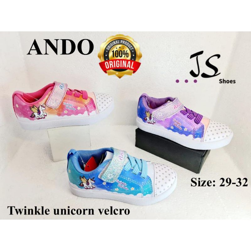 ANDO TWINKLE UNICORN V - SEPATU SNEAKERS ANAK CEWEK MOTIF ANDO ORIGINAL