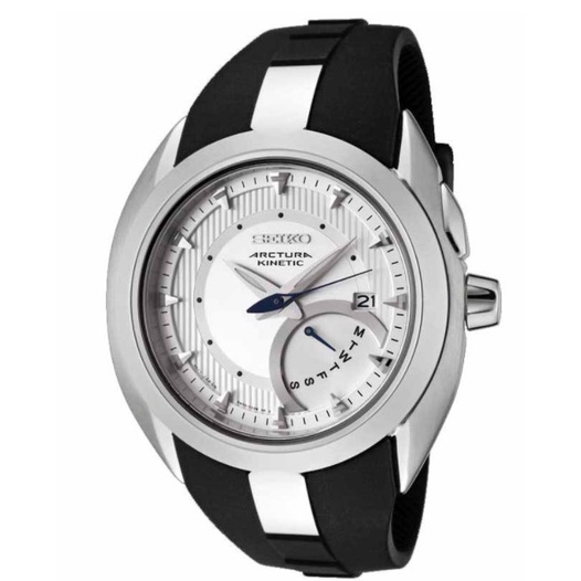 Seiko SRN011P1 Arctura Kinetic Retro Day Black Silver