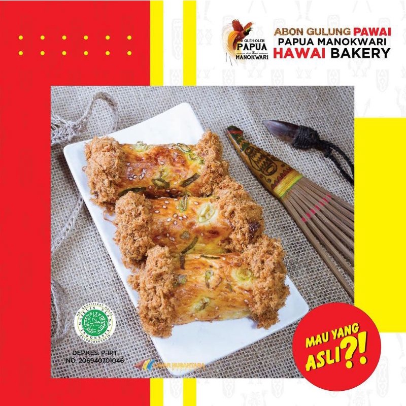 

Abon Gulung Pawai ORIGINAL Sapi/Ayam BESAR - Hawai Bakery