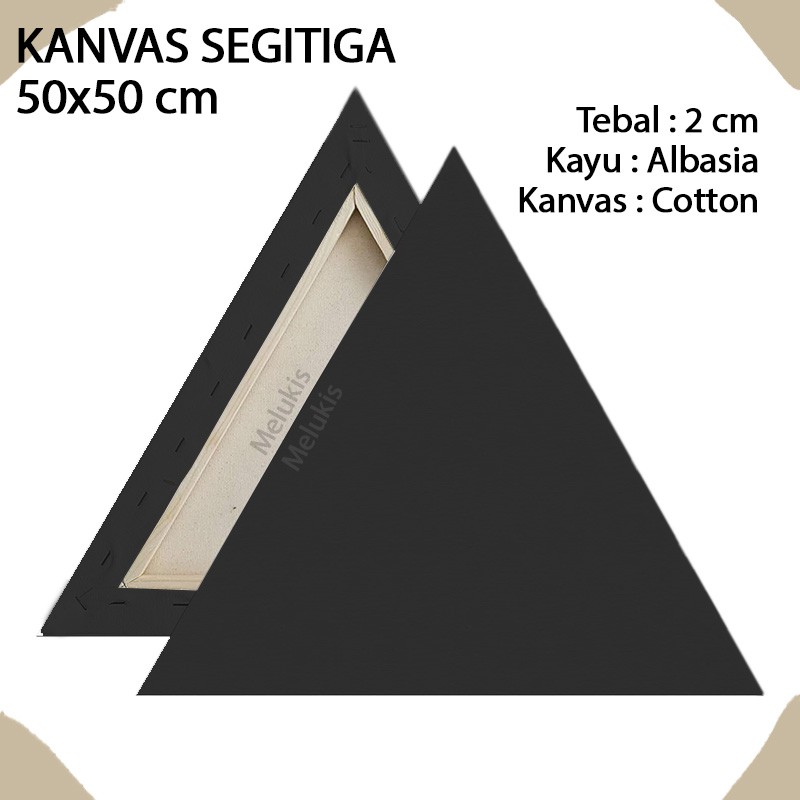 

Kanvas Melukis Spanram Bentuk Segitiga Ukuran 50x50cm Warna Hitam