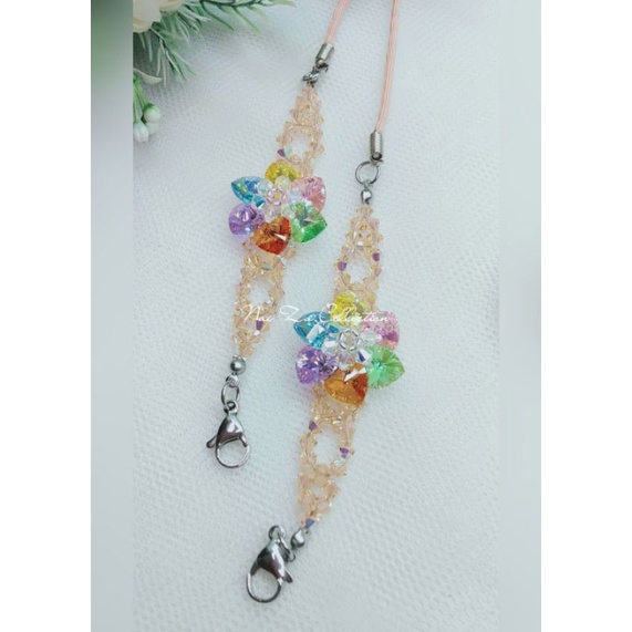 strap masker swarovski konektor masker swarovski cantik