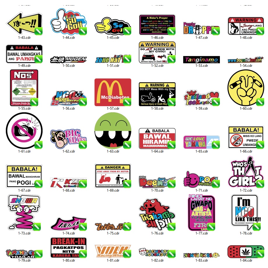 Thai Stickers Collection - Coreldraw