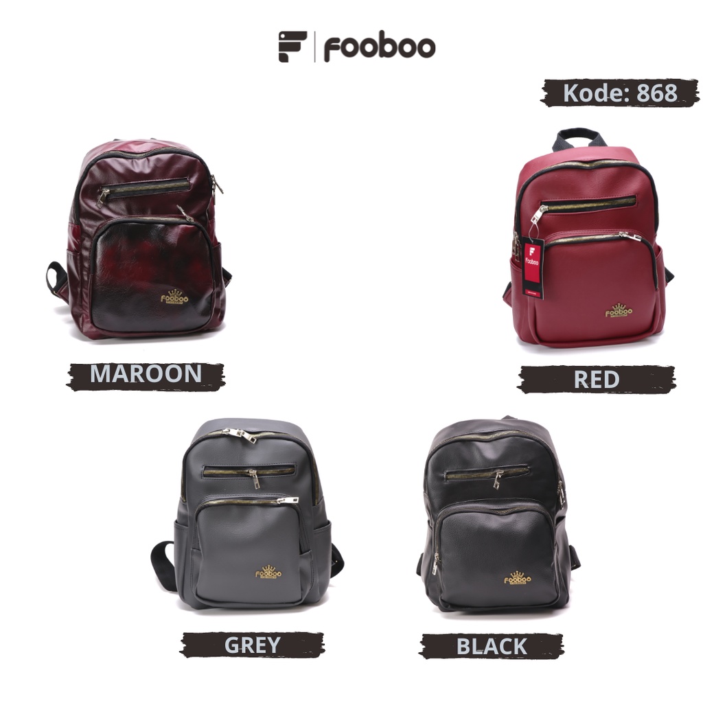 FOOBOO TAS RANSEL BACKPACK SEKOLAH STYLISH WANITA