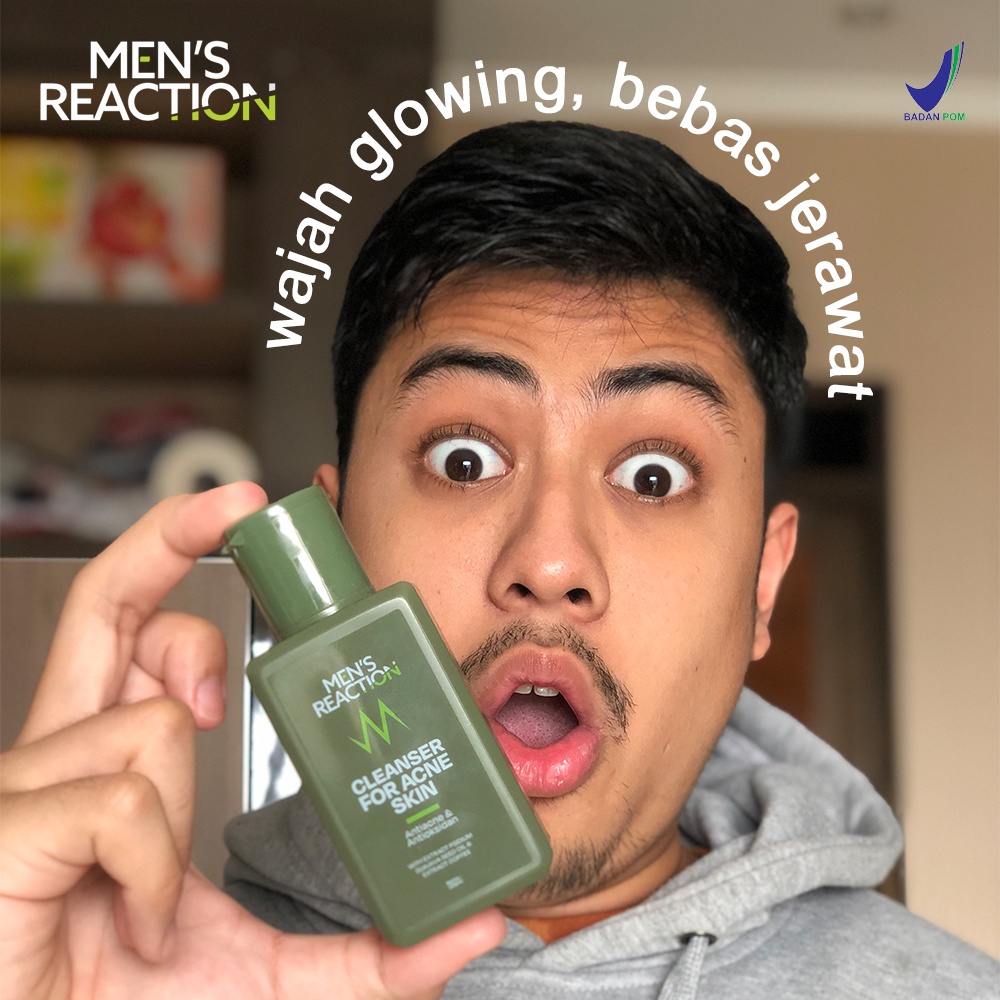 Sabun Muka Facial Wash Sabun Jerawat Men's Reaction Facialwash Cleanser