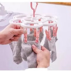 HANGER KAOS KAKI JEPIT 16 PAKAIAN DALAM / GANTUNGAN JEPITAN MULTIFUNGSI ANTI ANGIN [PM]