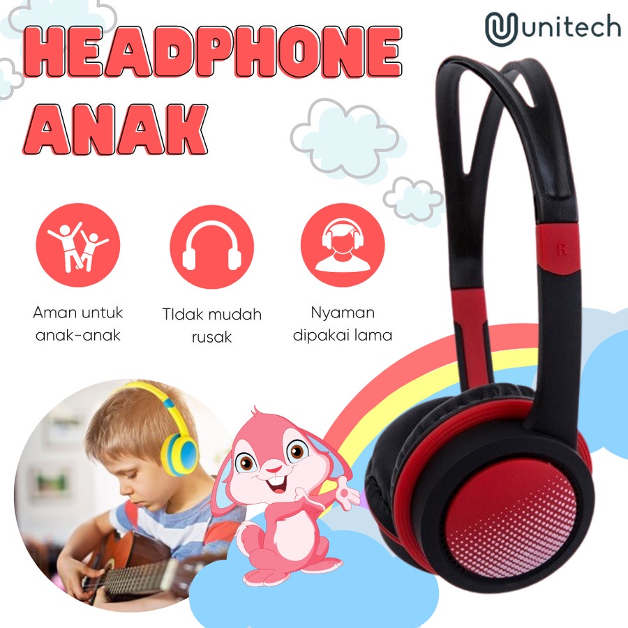 Headset Earphone Headphone Ditmo Model Bando 2760Headset Anak Colorful