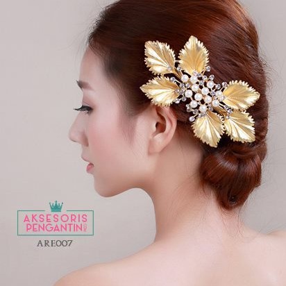 [STOK TERBATAS] AKSESORIS PENGANTIN HIASAN RAMBUT TIARA HEADPIECE WEDDING ARE007