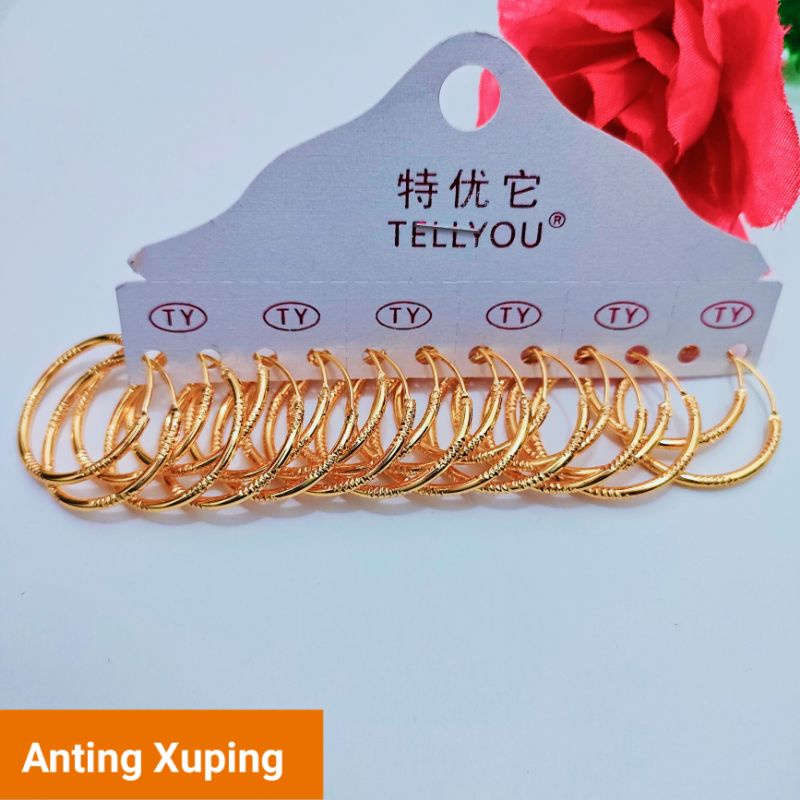 COD Anting xuping bulat perhiasan fashion wanita dewasa A022