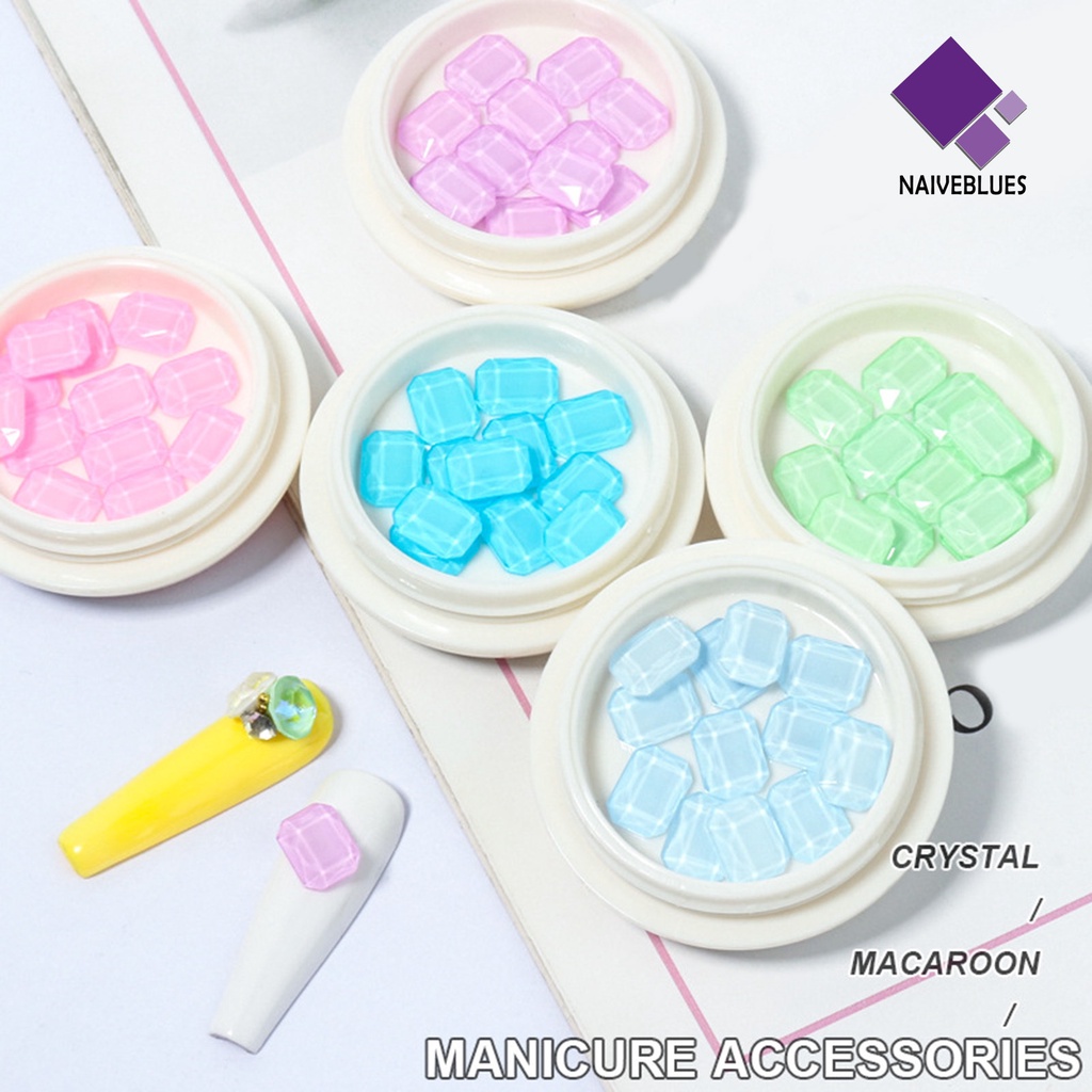 1 Kotak Ornamen Kuku Kristal Imitasi Tiga Dimensi Untuk Dekorasi Nail Art