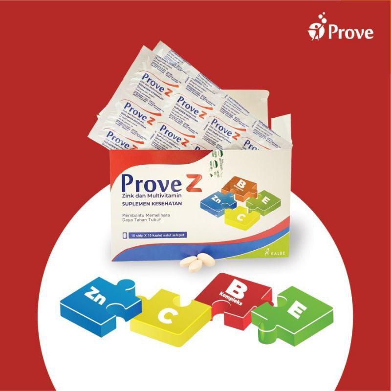 PROVE Z Multivitamin Plus Zinc Per Strip Isi 10 Kaplet