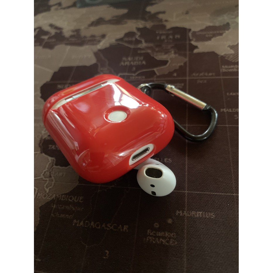 Apple Airpods HARD CASE Protective Cover Pouch with Caribiner