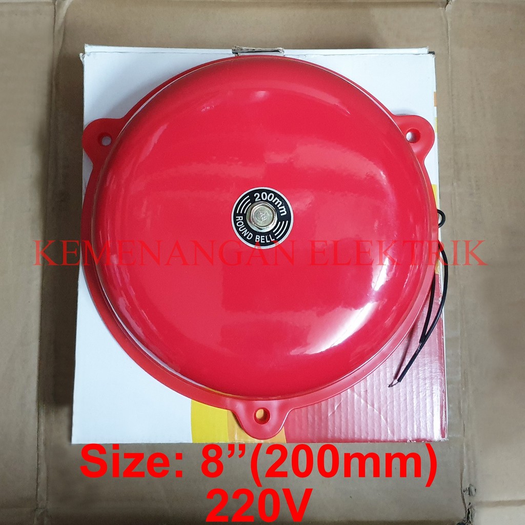 EWIG ROUND BELL / BEL KRING / ALARM 8&quot; 200MM / BEL SEKOLAH PABRIK 8 INCH 200 MM / ROUNDBELL 8INCH