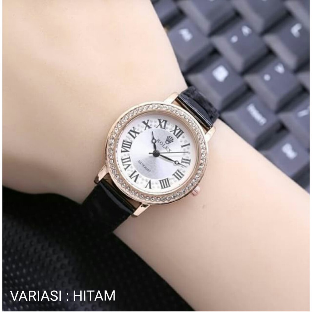 [ READY 6 WARNA ] JAM TANGAN MURAH WANITA ROLEX LEATHER ROMAWI // RX013