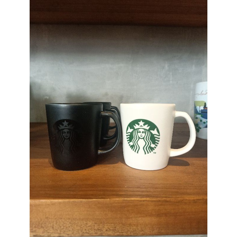 STARBUCKS MINI MUG BLACK & WHITE #063