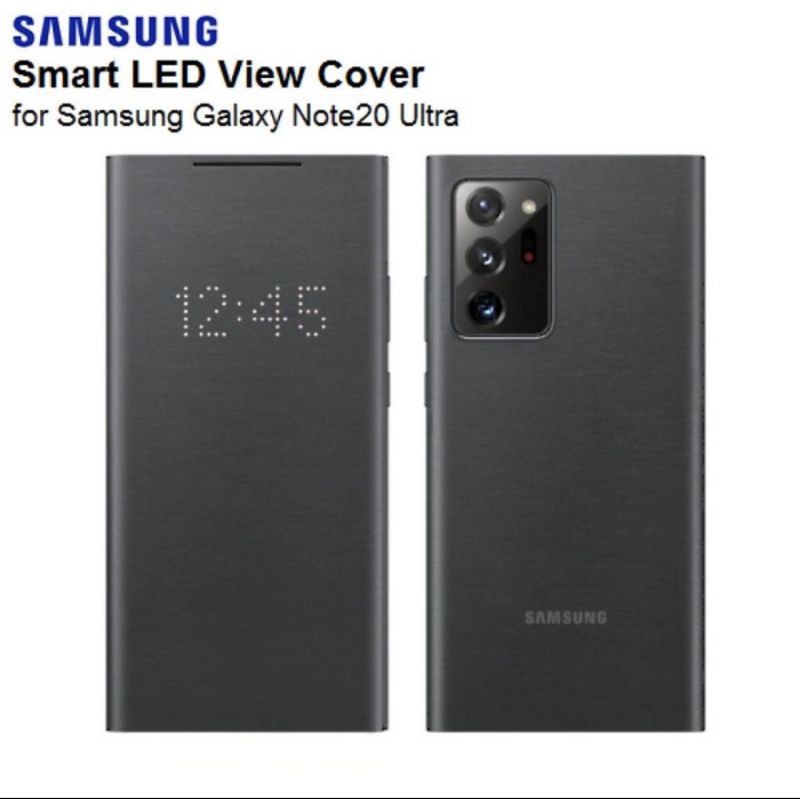 Original Flipcase LED Auto Lock Smart Cover Samsung Galaxy Note 20 Ultra Casing Case Brand Asli Ori