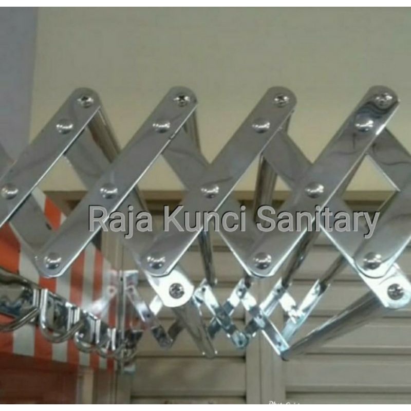 Gantungan Handuk Tarik Stainless 60cm/Rak Handuk Tarik Stainless