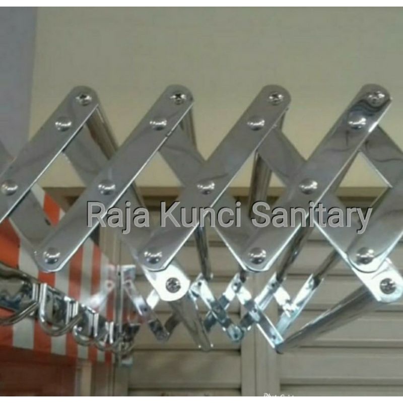 Gantungan Handuk Tarik Stainless 60cm/Rak Handuk Tarik Stainless