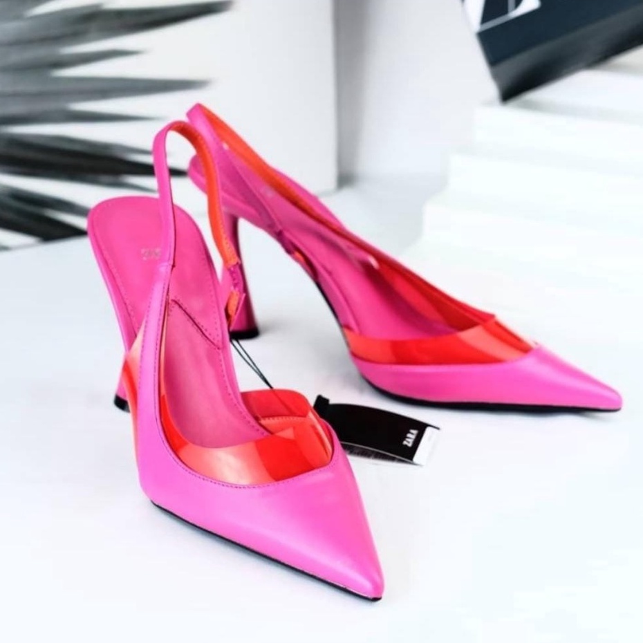 SEPATU WANITA ZS-3564 HEELS STILLETTO 9CM PINK