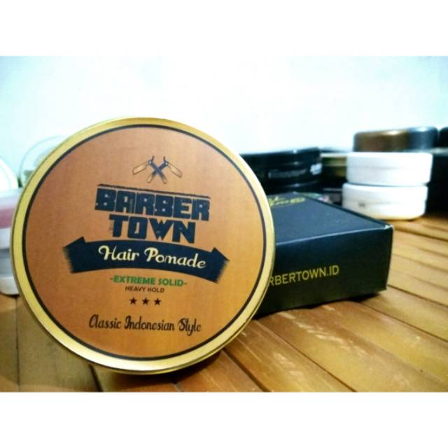 Pomade Oil Based Barbertown || Aroma Vanilla Coffee || Free Sisir + Stiker