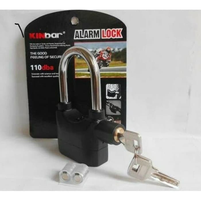 Gembok Alarm Kunci Gembok Anti Maling Motor/Rumah/Pagar/Gudang DLL