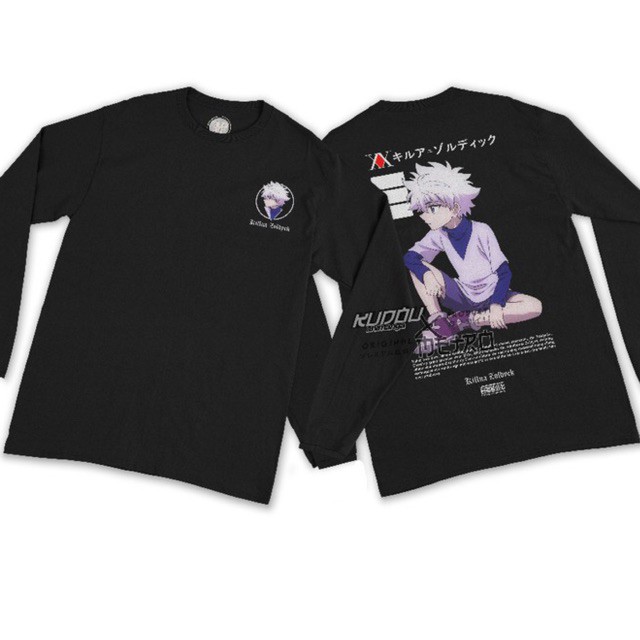 Longsleeve Killua Zoldyck Fear Hunter X Hunter Anime Manga Premium Unisex