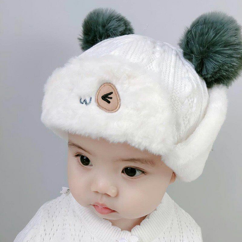 Topi Bayi Lucu - Topi Bulu Rajut Import M218