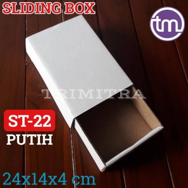 

KOTAK ST-22 PUTIH KARDUS SLIDING KARTON BOX AKSESORIS SOUVENIR