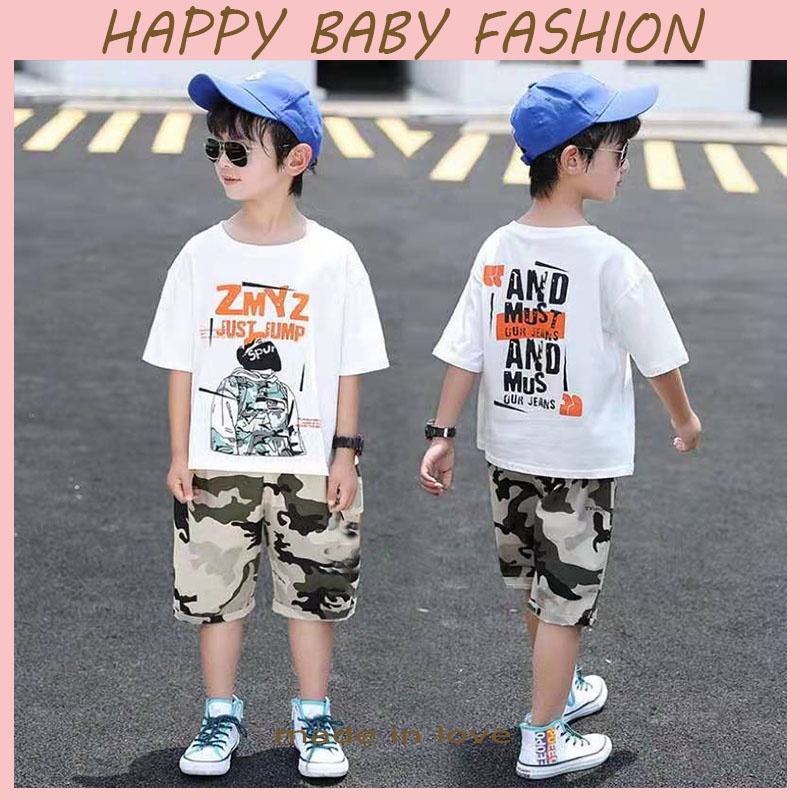 【Happy Baby】DT-15 Setelan Anak Laki Style Santai Dan Elegant