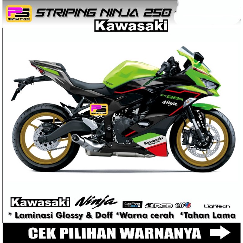 Decal Striping Kawasaki Ninja ZX25R Livery Krt