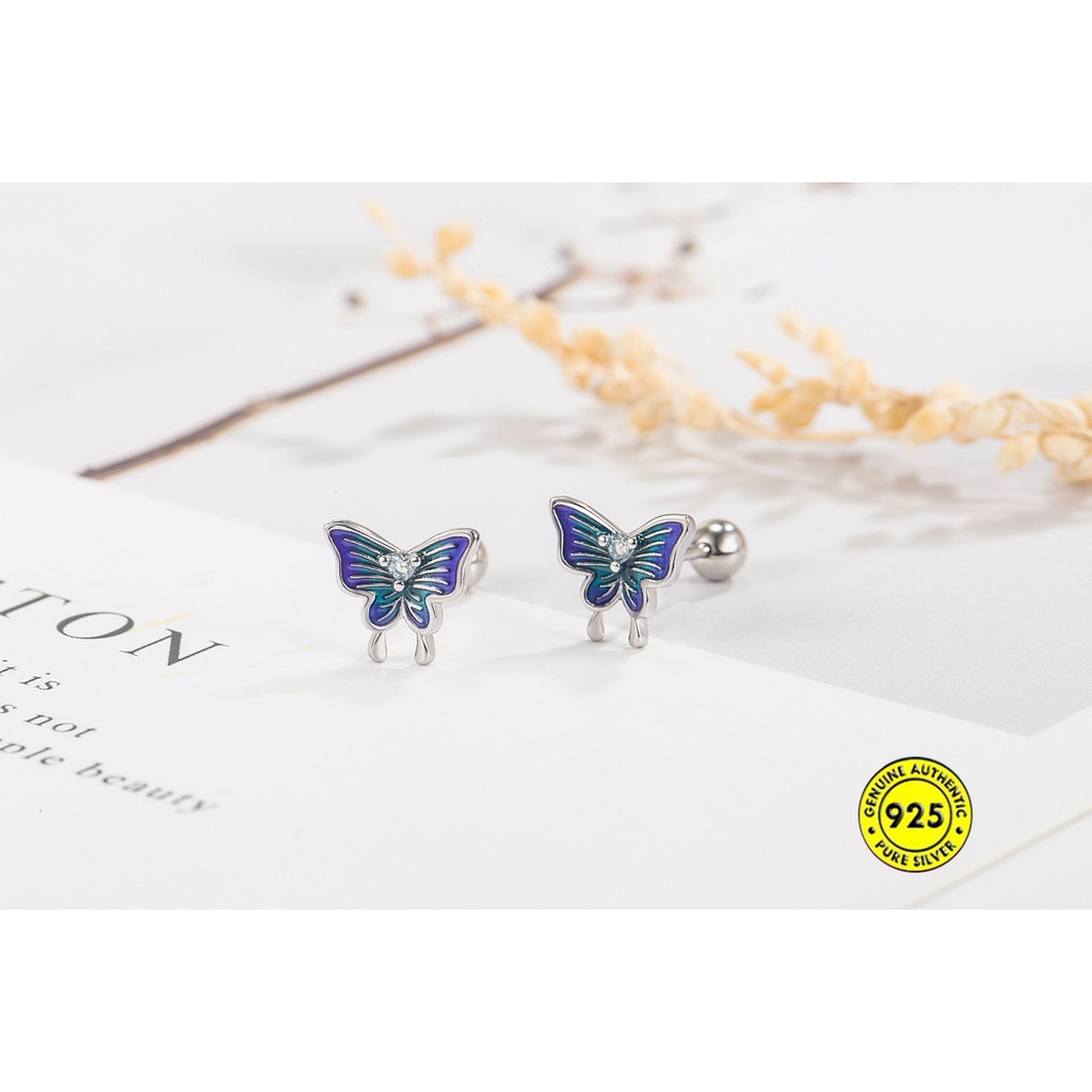 Anting Tusuk Kupu-Kupu Warna Warni Untuk Musim Panas U1026