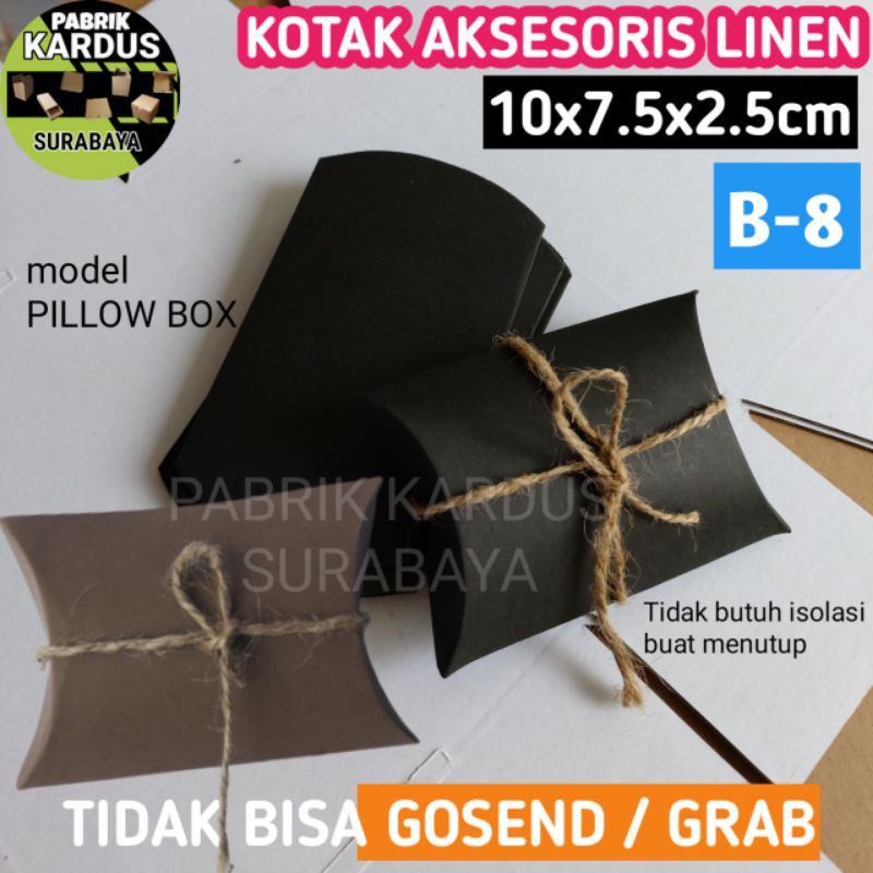 

ISI 36 KOTAK AKSESORIS B8 TEMPAT SOUVENIR PILLOW BOX KARDUS BUNGKUS KADO