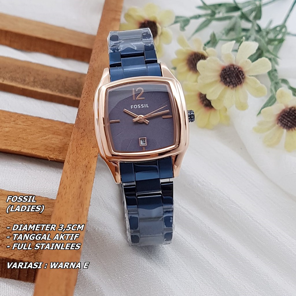 JAM TANGAN WANITA FASHION RANTAI BODY SEGI TANGGAL AKTIF