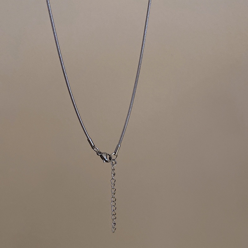 Kalung Rantai Klavikula Hias Manik-Manik Geometris Gaya Korea Untuk Musim Semi
