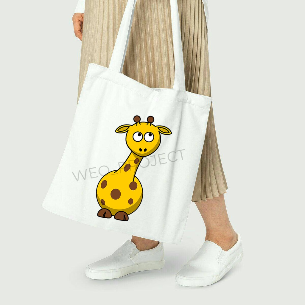 TOTE BAG KANVAS / TOTE BAG WANITA / TOTE BAG GIRAFFE