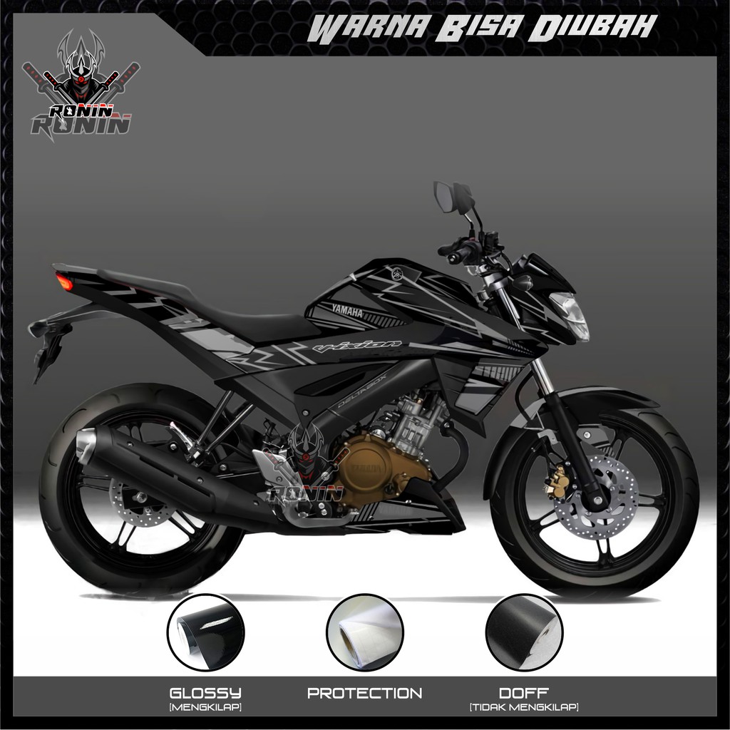 Sticker Decal FULL BODY All New Vixion New Vixion R Motif Lines Black