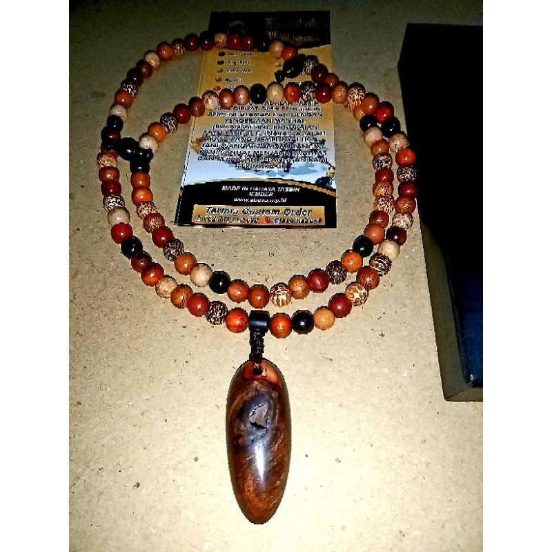TASBIH KALUNG SETIGI COMBONG ABUYA EXCLUSIVE ELEGAN KOMBINASI KAYU LANGKA BERTUAH 9 MACAM TERBARU