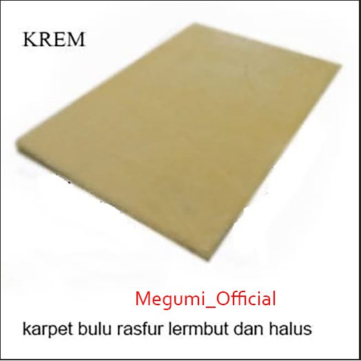 Karpet bulu 100x150x2cm polyfoam-Krem