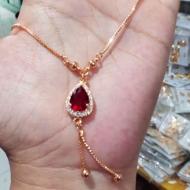 Kenten Acc - kalung liontin merah nyambung cantik kalung xuping murah