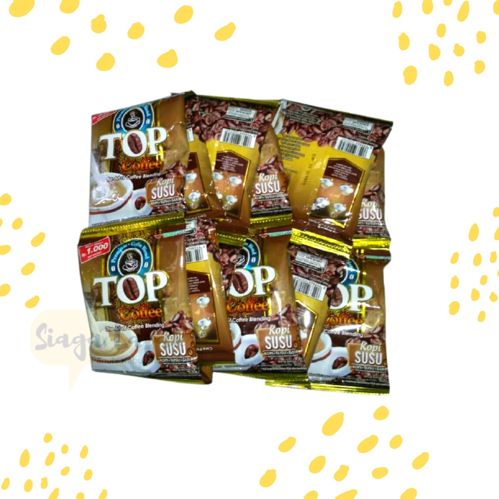 Kopi Top Gula Gula Kopi Instan 2 in 1 Sachet 22gr