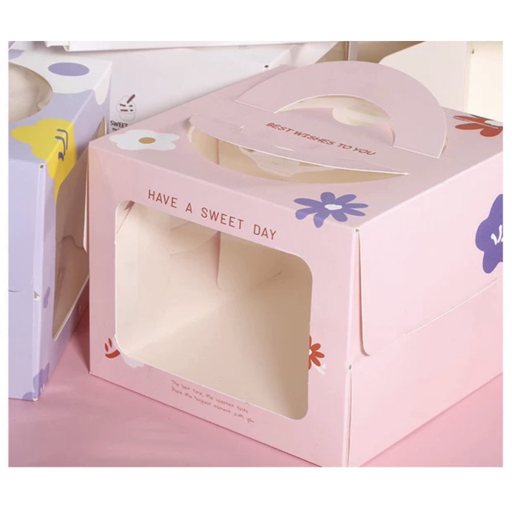 1pc Kotak Kue ulang tahun birthday cake mika handle PB 7 korean cake