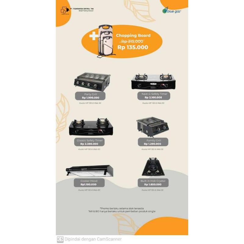 Alat Masak Peralatan Rumah Tangga Non Elektronik Kompor Tanam Kompor Gas Blue Gaz