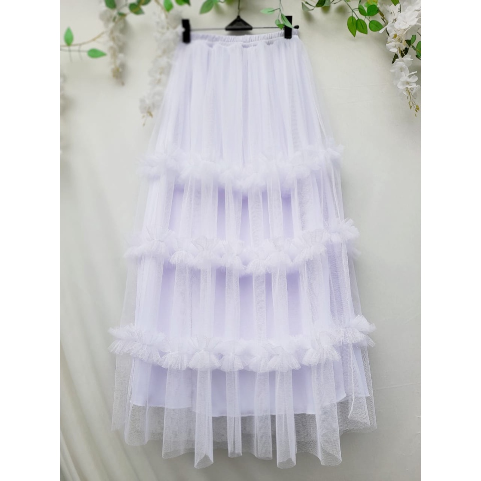 ❤ROK COUPLE❤ ROK TUTU RUFFLE 3 SUSUN/ROK ANAK DAN DEWASA/ROK TILE PREMIUM