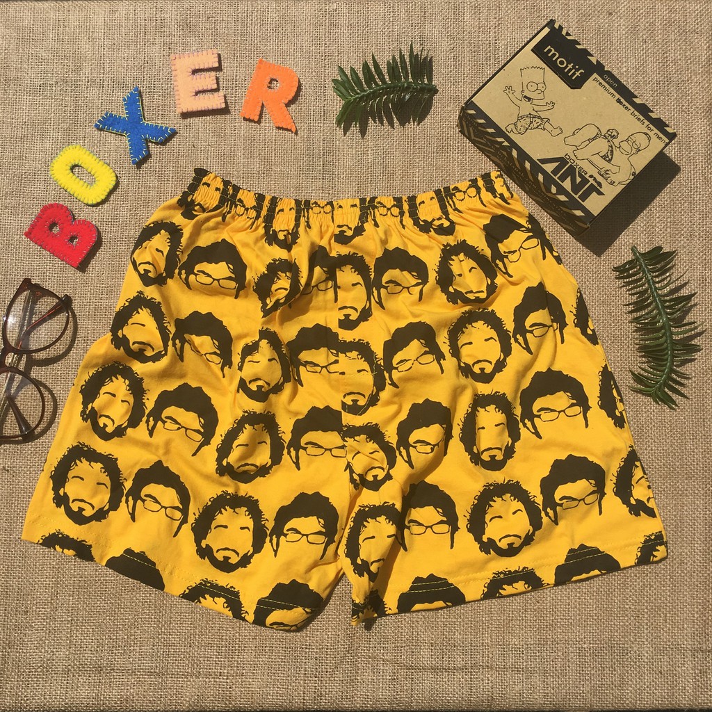 boxer lucu keren brindil kuning katun adem