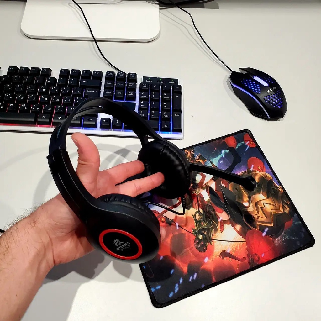 COMPUTER KEYBOARD GAMING JEQANG JK-988 4IN1 GAME SET (Bintang Acc)