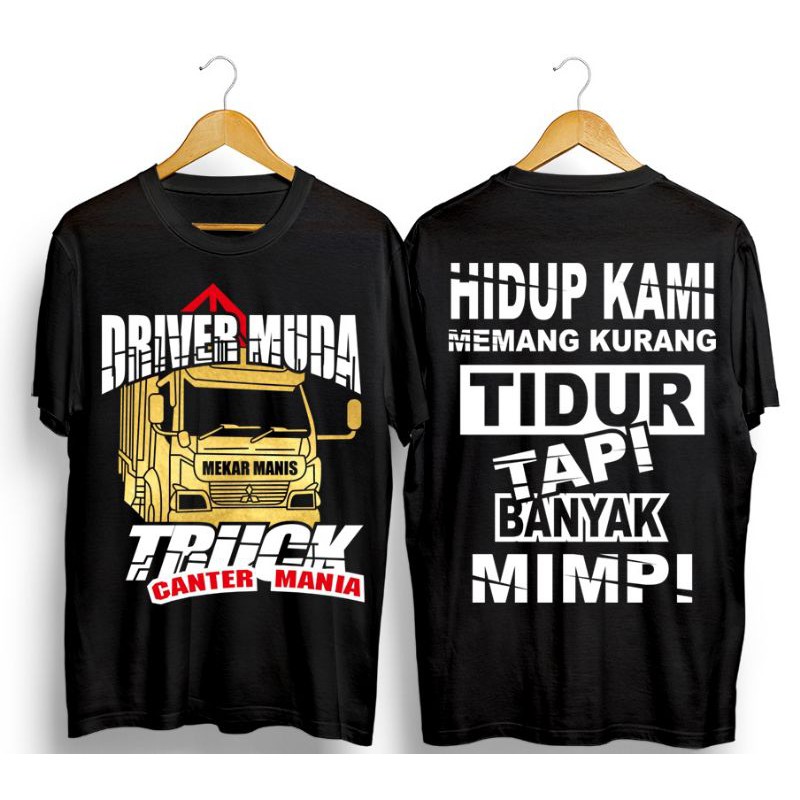 Baju Kaos Truk Canter Mania Black