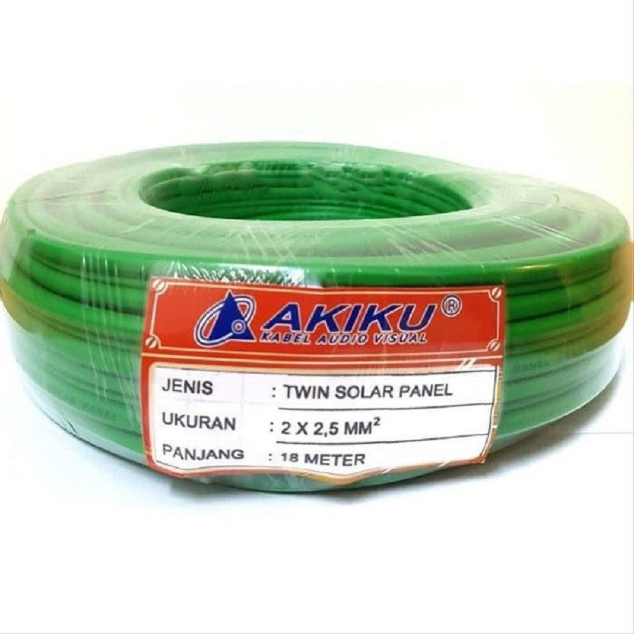 Kabel Panel Surya Solar Cell 2 x 2,5MM 18 Meter Twin Kabel AKIKU