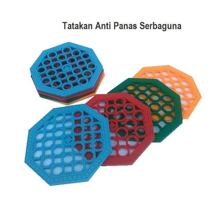 Tatakan Anti Panas Panci Alas Silikon Karet Tatakan Alas Gelas Warna