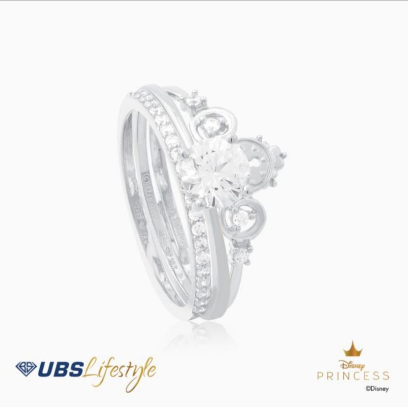 CINCIN EMAS PUTIH UBS DISNEY PRINCESS CINDERELLA - 17K PUTIH - CCY0131